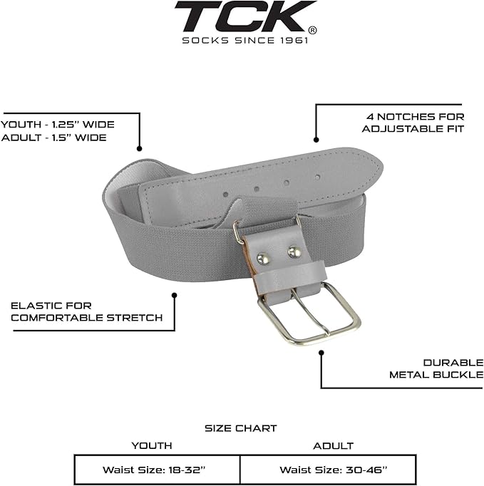 TCK Softball Baseball Belt Youth and Adult Sizes
