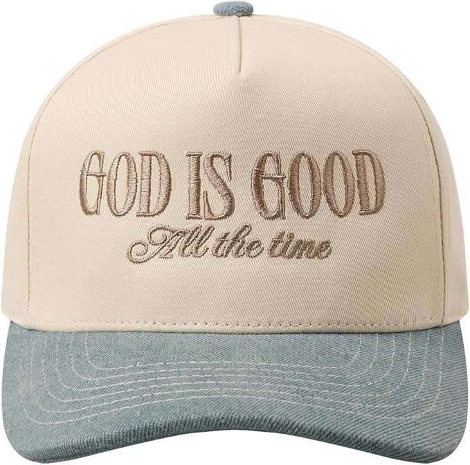 MIRMARU Two-Tone Vintage Canvas Trucker Hats for Men & Women, Adjustable Size Baseball Caps with Trendy Embroidered Design