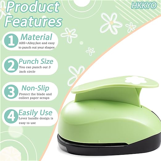Flower Hole Punch 3 inch Punch Flower Craft Paper Puncher Flowers Scrapbooking - Image 5