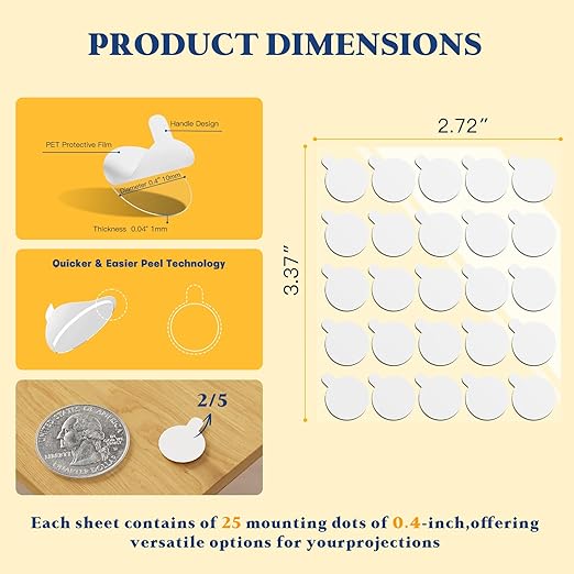 Adhesive Dots Double Sided– 100pcs Waterproof Small Sticky Tack Putty, Balloons - Image 2