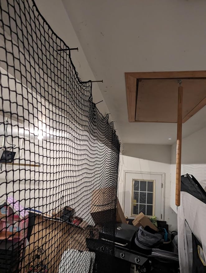 Baseball Softball Backstop Nets,Sports Net with 33ft Rope or Steel Hanging Kit, Nylon Nets Also for Basketball Soccer Lacrosse Hockey.
