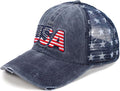 American Flag Hats Love Breast Cancer Adjustable Rhinestone Baseball Cap USA Patriotic Embroidered Baseball Trucker Hat