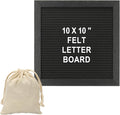 PATIKIL Felt Letter Board, 10x10Inches Black Wooden Changeable Message Board by PATIKIL