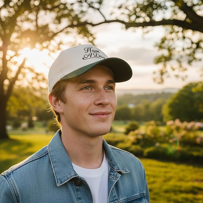 Embroidered Baseball Cap, Cotton Dad Hat, Fun & Heartfelt Stitching, Adjustable Casual Outdoor Hat for Men Women