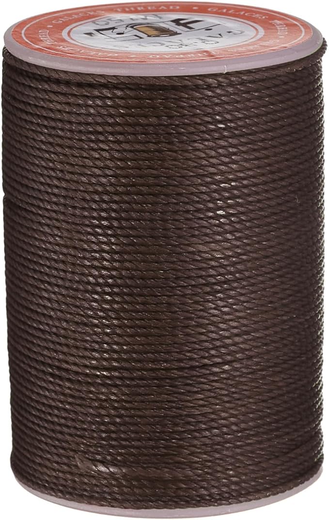 uxcell Round Leather Sewing Waxed Thread, 55m / 60 Yards Wax Polyester String by uxcell