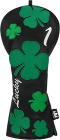 Craftsman Golf Green Lucky Clover Driver Wood Hybrid Headcover Blade Mallet Putter Cover for Scotty Cameron Taylormade Odyssey Also for Custom Version with Your Name Stitched