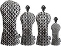 ROYMADE Golf Club Head Covers, 4-Piece Set,Waterproof Headcovers for Driver, Fairway Wood and Hybrid, with Interchangeable No. Tags 2/3/4/5/6/7/X Golf Accessories for Men Women