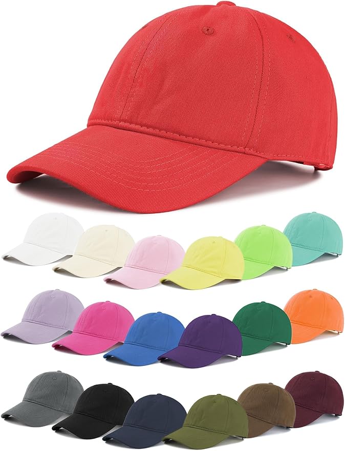 Zando Unisex Classic Baseball Caps Adjustable Sports Hats Outdoors Cotton Baseball Hat Cute Preppy Hat Golf Running Dad Hat