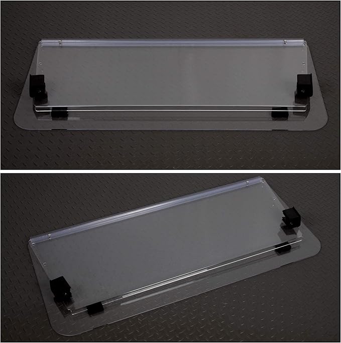 ECOTRIC Clear Windshield Compatible with 2000.5-UP Club Car DS Golf Cart Fold Down