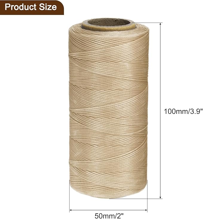 uxcell 150D 0.8mm Flat Waxed Thread 284 Yards Polyester Leather Sewing Waxed - Image 2