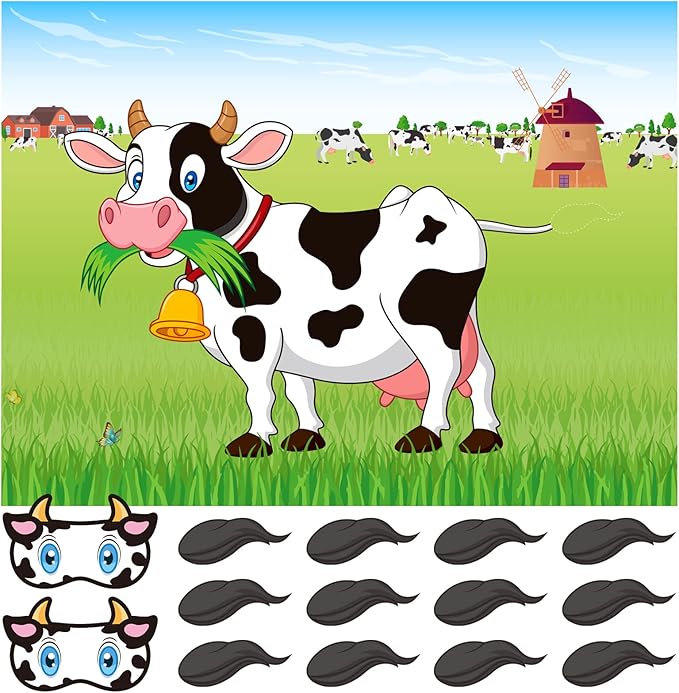 ASTARON Pin The Tail on The Cow Game by ASTARON