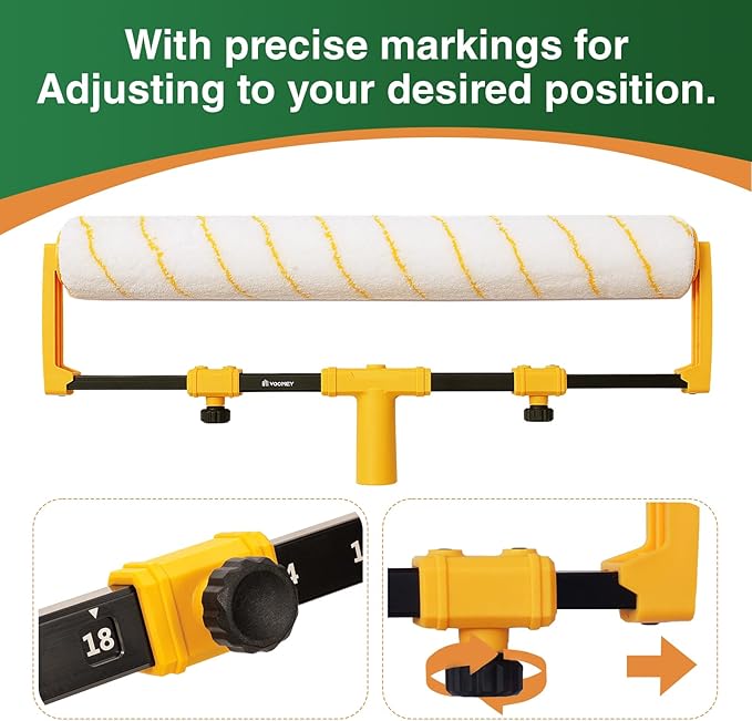 Voomey 18" Paint Roller kit，9 Piece 18 inch Paint Roller，18 Paint Roller Tray - Image 3