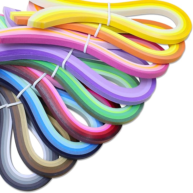 Zorfeter 9 Sets Multi-Color Quilling Paper Strips Kits 900 Strips 42 Colors by Zorfeter