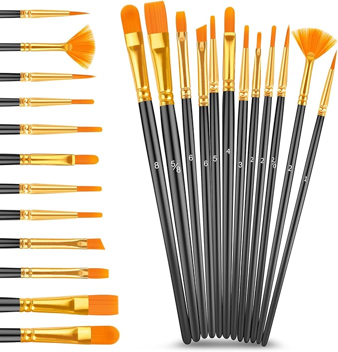 Caliart Acrylic Paint Set with 12 Brushes, 72 Colors Art Craft Paints Gifts - Image 7