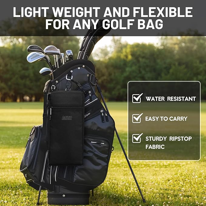 MIER Golf Bag Cooler Insulated Soft Cooler Bag Golf Accessories for Men 9 Cans Portable Beer Cooler Sleeve for Picnic Beach Outdoor Activities
