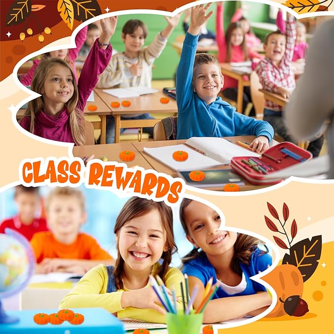 44 Pcs 3D Pumpkin Erasers Bulk, Fall Mini Erasers Novelty Pencil Eraser - Image 4