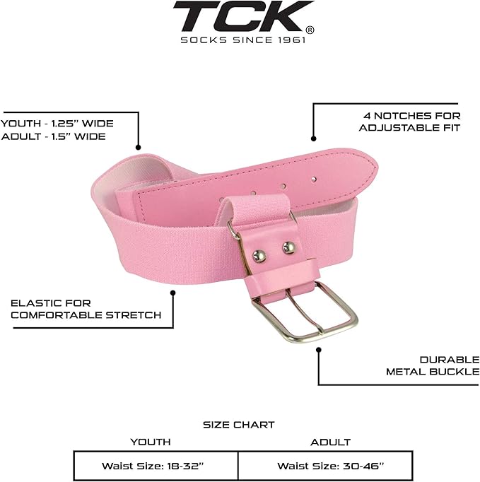 TCK Softball Baseball Belt Youth and Adult Sizes