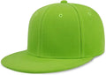 CHOK.LIDS Flat Bill Visor Classic Snapback Hat Blank Adjustable Brim High Top End Trendy Color Style Plain Tone Baseball Cap