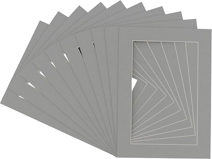 Pack of Ten Acid Free 8x10 Mats Bevel Cut by Poster+Palooza