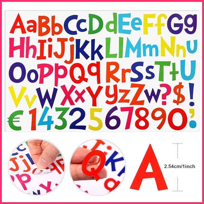 TaoBary 544 Pcs 2 Inch 16 Sheets Large Letter Stickers, Upper and Lower Case - Image 2