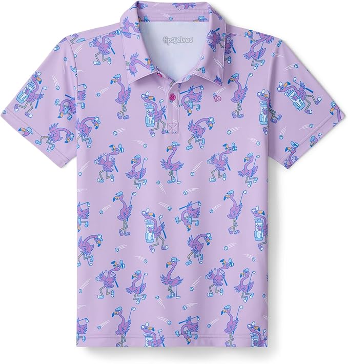 Tipsy Elves Kids and Toddlers Golf Shirts - Athletic Comfort Fit with Quick Dry Material