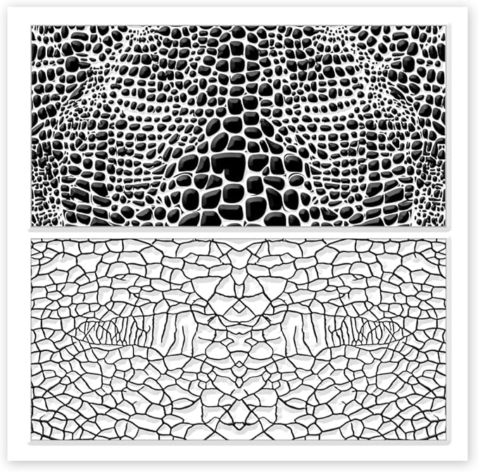 CHGCRAFT Leather Cracks Polymer Clay Texture Sheets Alligator Leather Flaw - Image 8