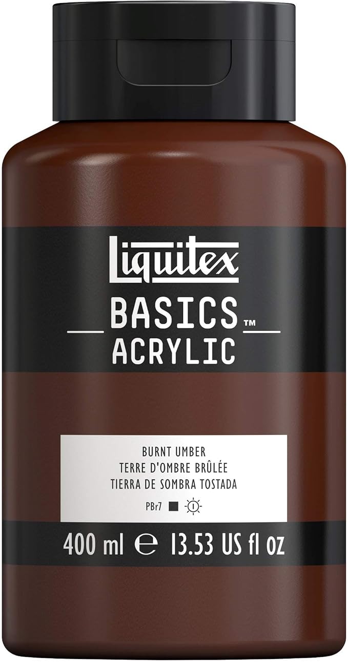 Liquitex BASICS Acrylic Paint, 400ml Bottle, Burnt Umber by Liquitex