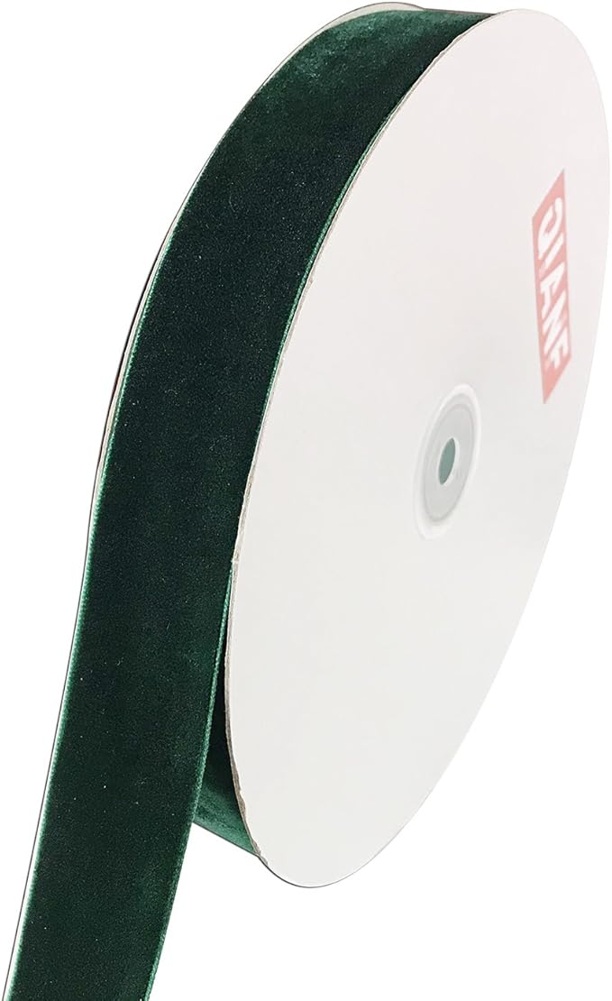 Vintage Hunter Green Velvet Ribbon, 1 Inch X 25Yd by QIANF
