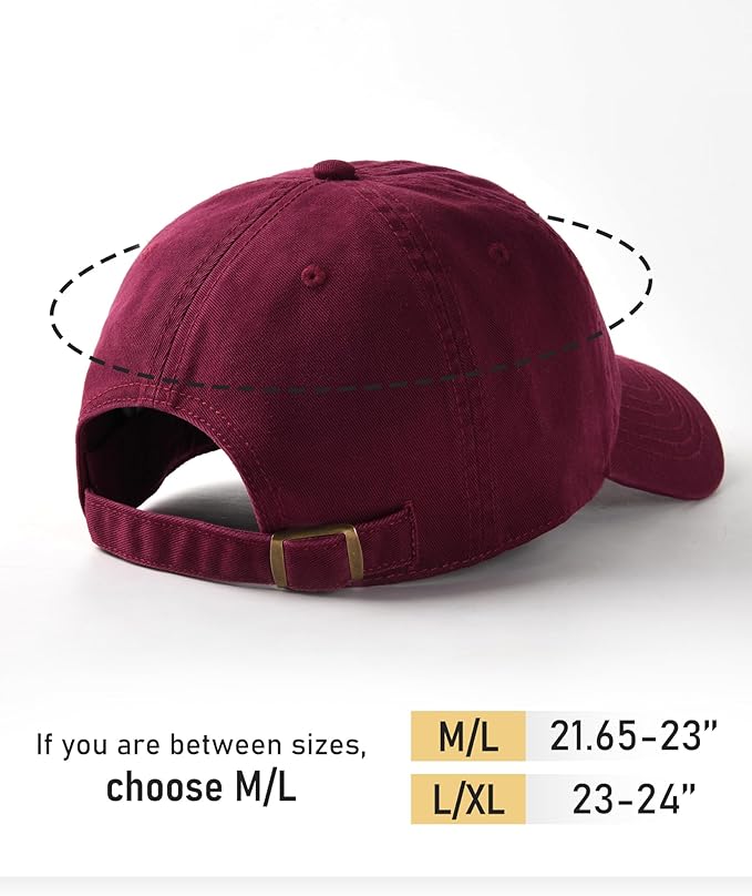 FURTALK Unisex Vintage Washed Unstructured Baseball Cap Washed Cotton Adjustable Dad Hat