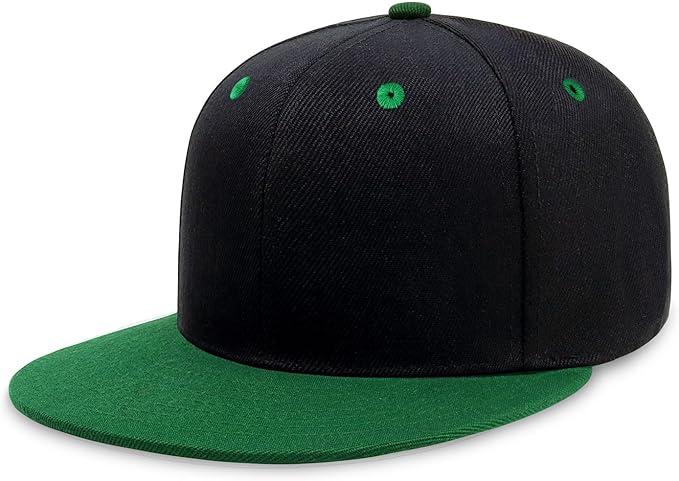 CHOK.LIDS Flat Bill Visor Classic Snapback Hat Blank Adjustable Brim High Top End Trendy Color Style Plain Tone Baseball Cap
