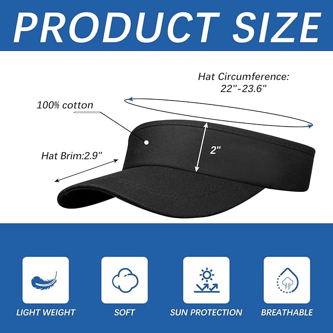 Adjustable Sport Sun Visor Hats Bulk Solid Color Blank Golf Cap Anti Ultraviolet for Beach Tennis Baseball