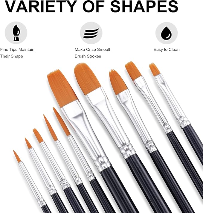 GOTIDEAL Paint Brushes, Nail Art, Rock Painting - Image 2