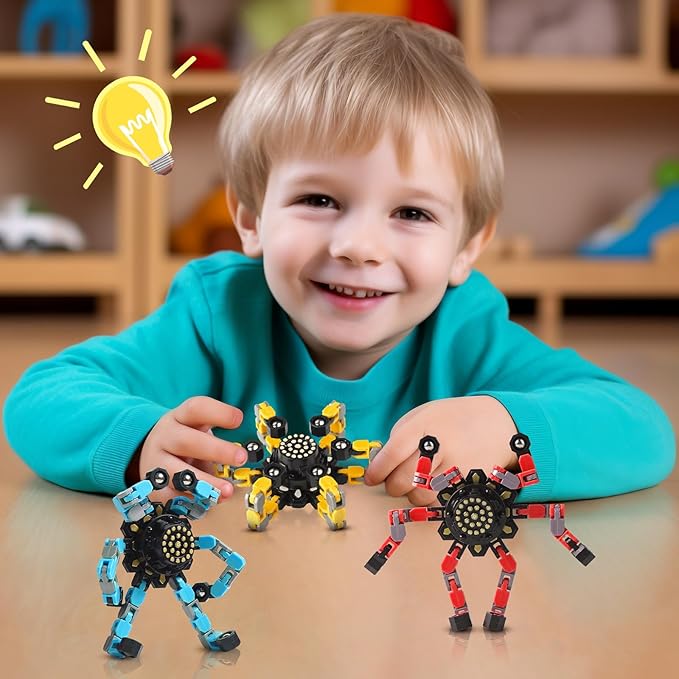 Transformable Fidget Spinners for Kids and Adults Stress Relief Sensory Toys - Image 3