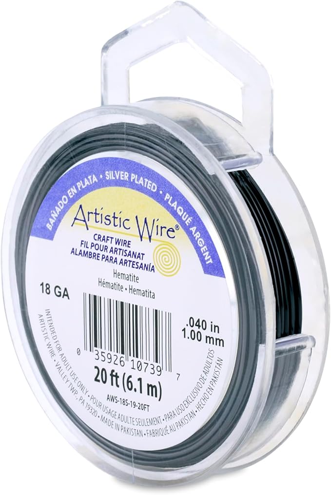 Artistic Wire, 18 Gauge Silver Plated Tarnish Resistant Colored Copper Craft by ArtisticWire