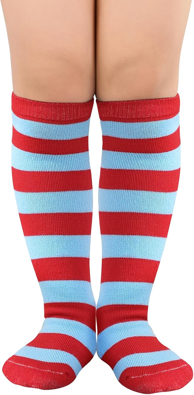 American Trends Kids Toddler Soccer Socks Youth Baseball Softball Football Socks Knee High Accessories for Girls