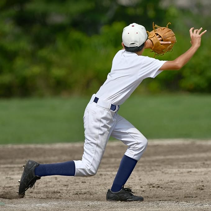 Haysandy Baseball or Softball Sock and Belt Combo Set 3 Football Baseball Socks with Softball Belt for Youth Boys Kids