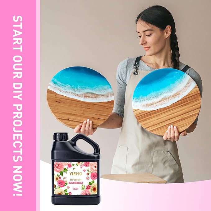 UV Resin 1500g -Bulk Upgraded Crystal Clear Hard UV Fast Curing Epoxy Resin - Image 5