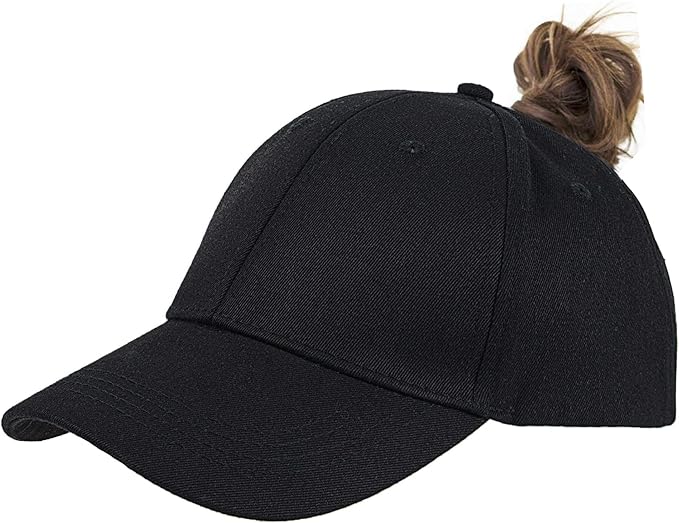 High Ponytail Baseball Hat - Women Messy Bun Hat, Sun Protection Ponycaps Retro Cap