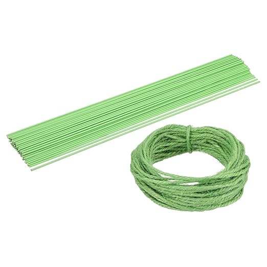 uxcell 50Pcs 2 Gauge Floral Wire, 11.81" Length Flower Stem Wires by uxcell