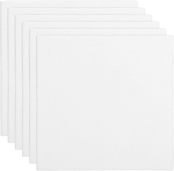 PATIKIL 4x4 Canvas Boards for Painting, 6 Pack 100% Cotton Square Triple Primed by PATIKIL