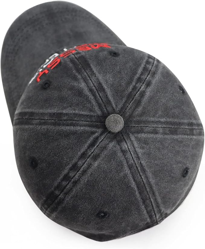 Goyklrb Messy Hair Don't Care Baseball Cap for Women Men, Funny Adjustable Washed Cotton Embroidered Hat