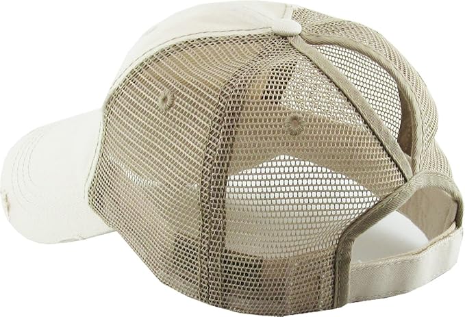 Classic Plain Ponytail Messy High Bun Headwear Adjustable Cotton Trucker Mesh Glitter Hat Baseball Cap