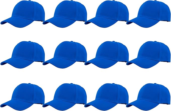 Gelante Plain Blank Baseball Caps Adjustable Back Strap Wholesale LOT 12 PC'S