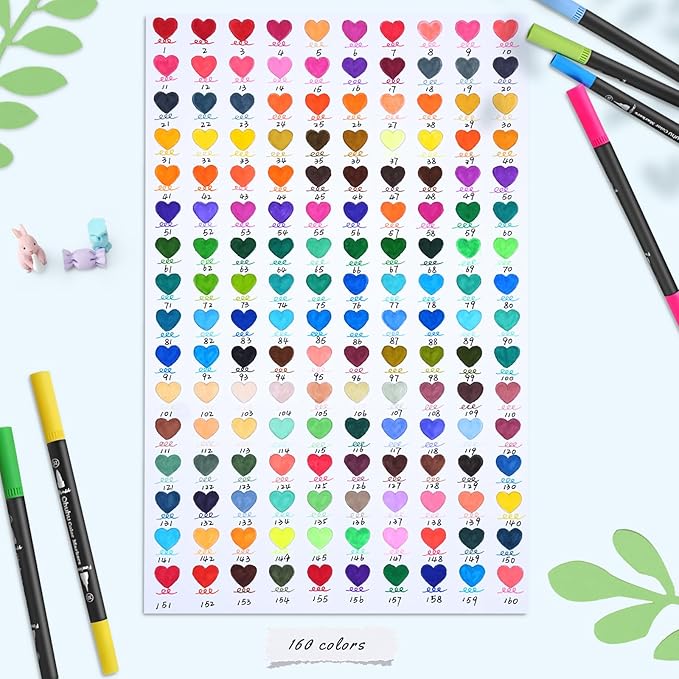 Ohuhu Markers for Adult Coloring Books No Bleeding 160 Colors Coloring Markers - Image 3