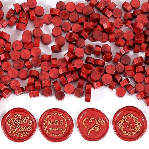 Yoption 360 Pcs Antique Wine Red Sealing Wax Beads Set - Image 4