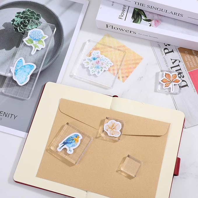 6 Pcs Acrylic Stamp Block Acrylic Blocks - Image 3