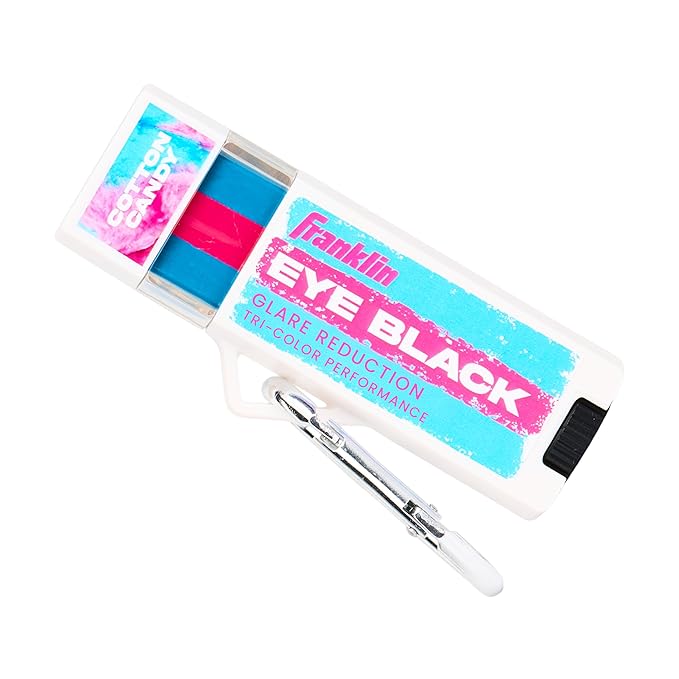 Franklin Sports Eye Black Stick - Baseball Softball + Football Eye Black for Kids + Adults - Sun Glare Reduction - Pink/Blue