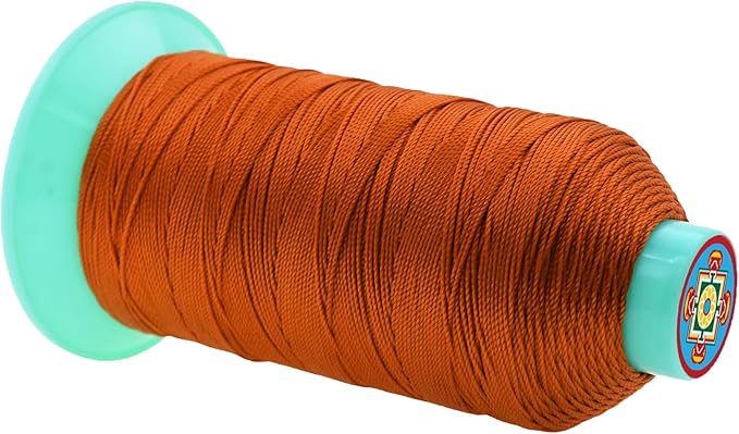 Mandala Crafts Bonded Nylon Thread Burnt Orange Heavy Duty Sewing Threads - Image 2