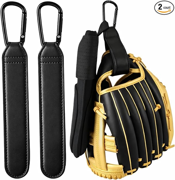 Therwen Adjustable Baseball Glove Clip for Hanging Bags Training Sports Gear Glove Holder Protection Accessory Strap Bag Attachment with Hanging Loops Travel Accessories for Drying