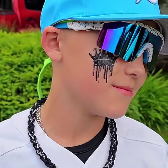 Eazyrun Youth Kids Polarized Sports Sunglasses for Age 8-12 Softball Baseball Cycling Glasses UV Protection for Girl Boy